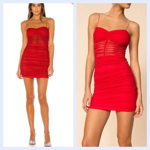 superdown
kambella ruched mini dress red